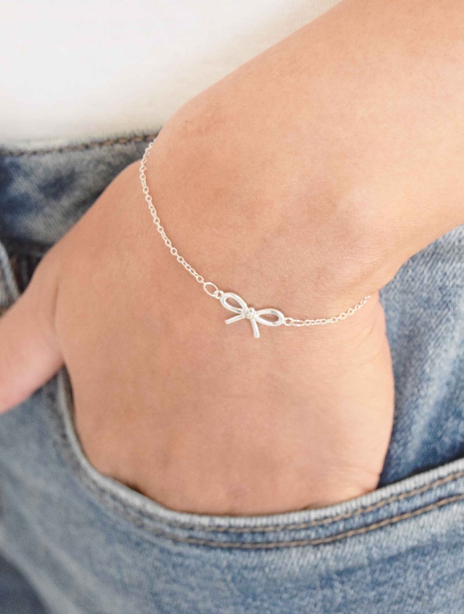 silver bow bracelet, best gifts for girlfriend