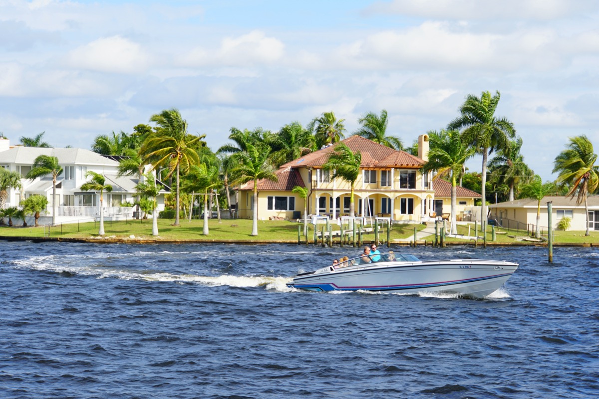 a boat on the water in cape coral florida