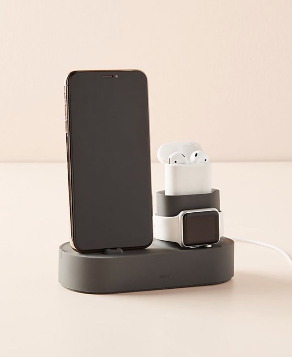 airpods and iphone in charging dock, best gifts for college students