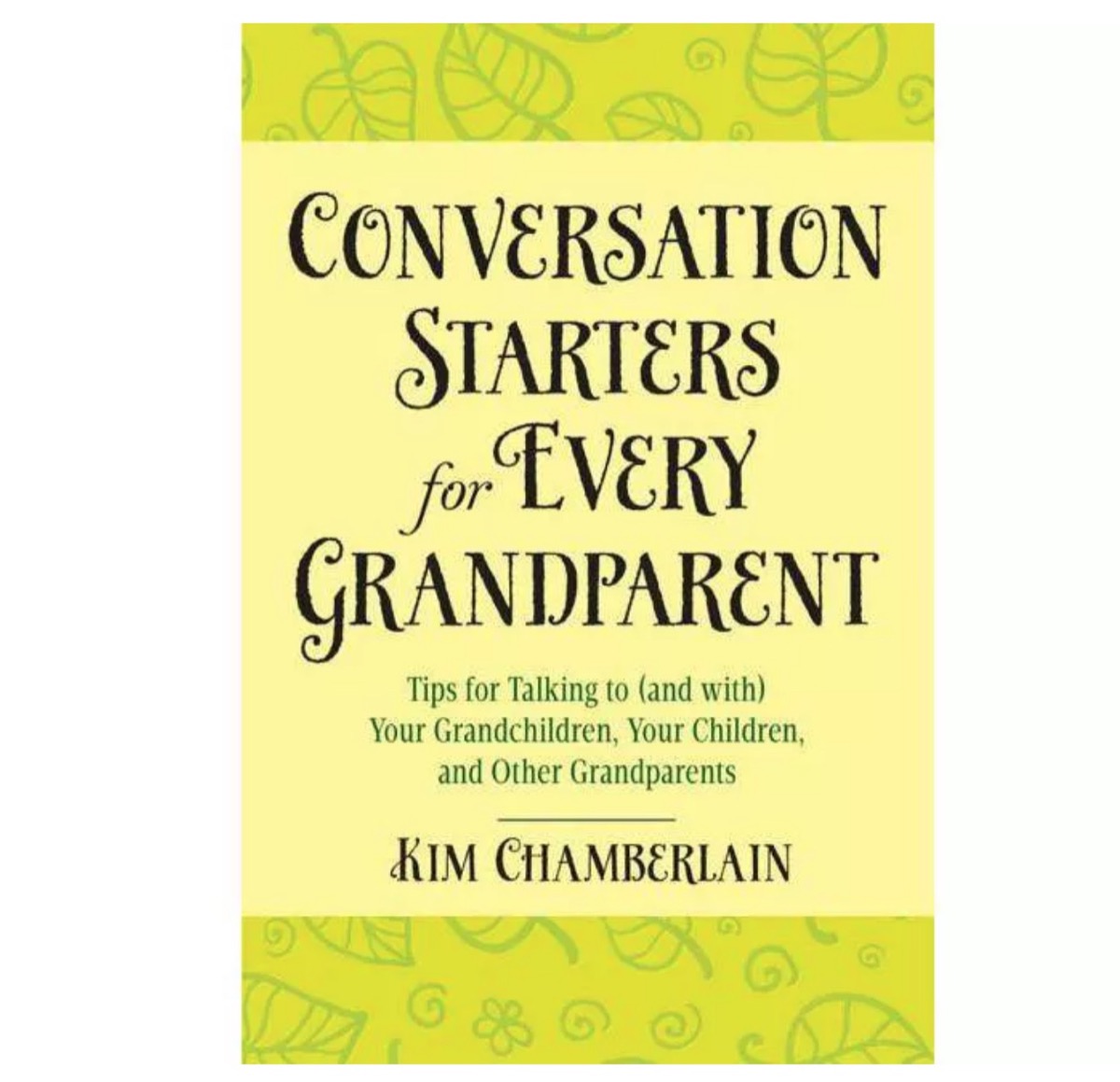 yellow book with "conversation starters for every grandparent" on it, best gifts for grandparents