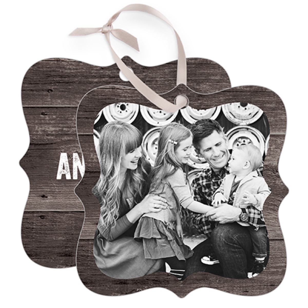 wooden ornament with family photo, best gifts for grandparents