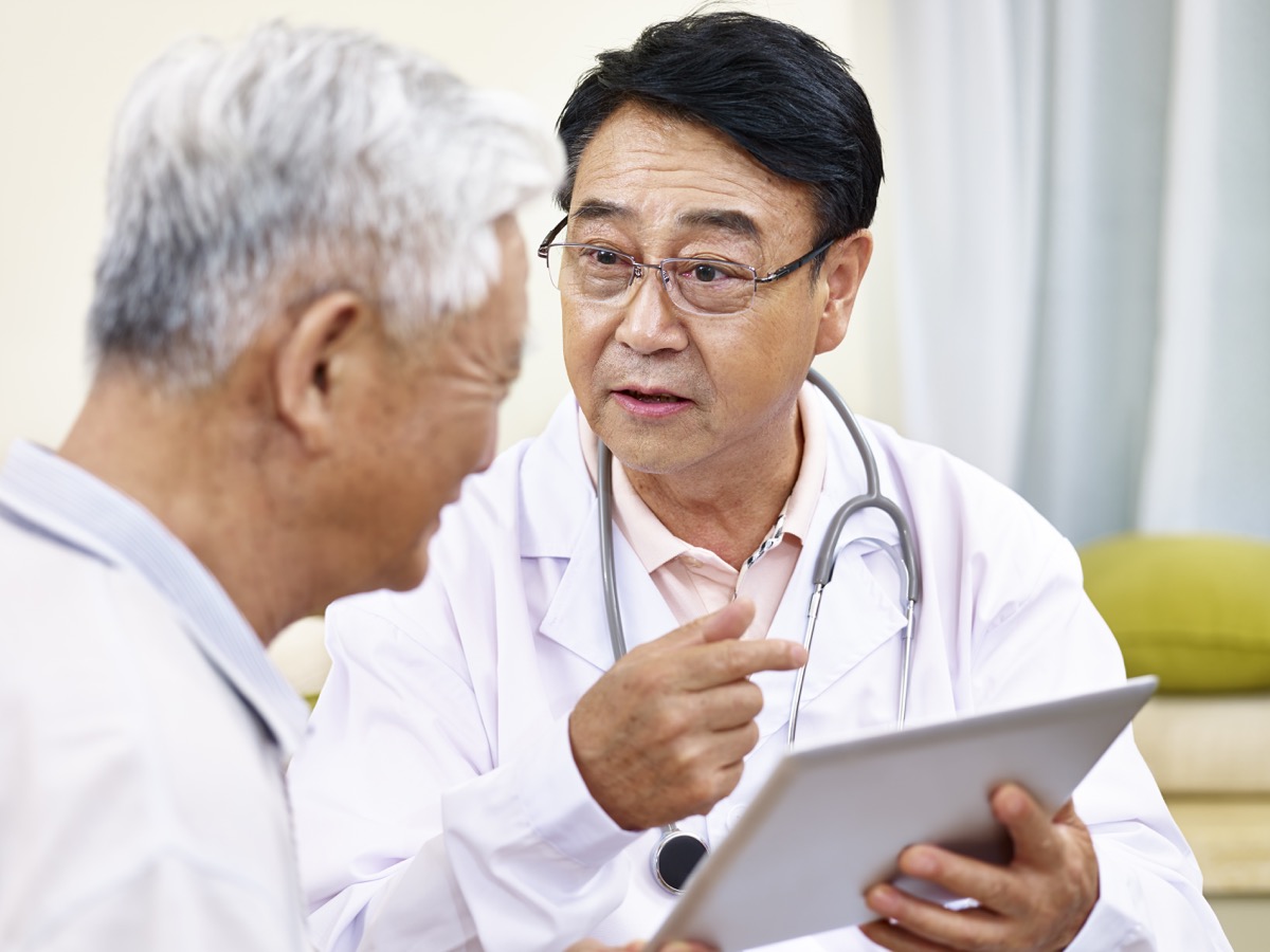 Doctor discussing patient's results