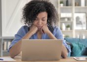 Woman Falling Asleep at a Laptop Health problems from lack of sleep