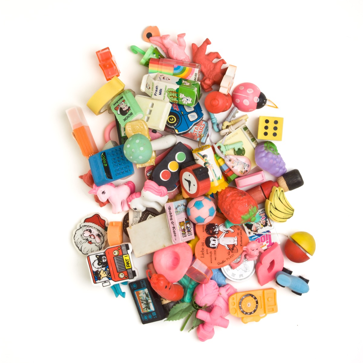 fun and colorful erasers