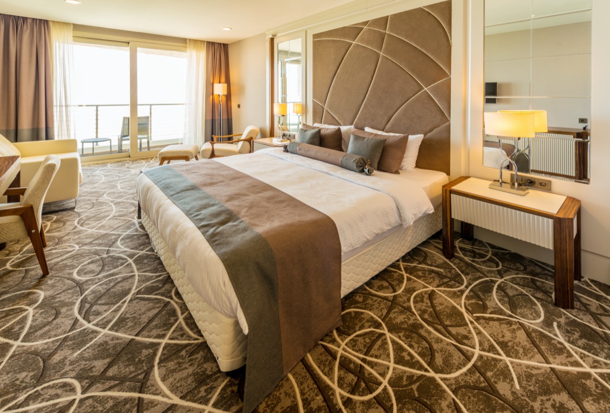 carpeted hotel room interior