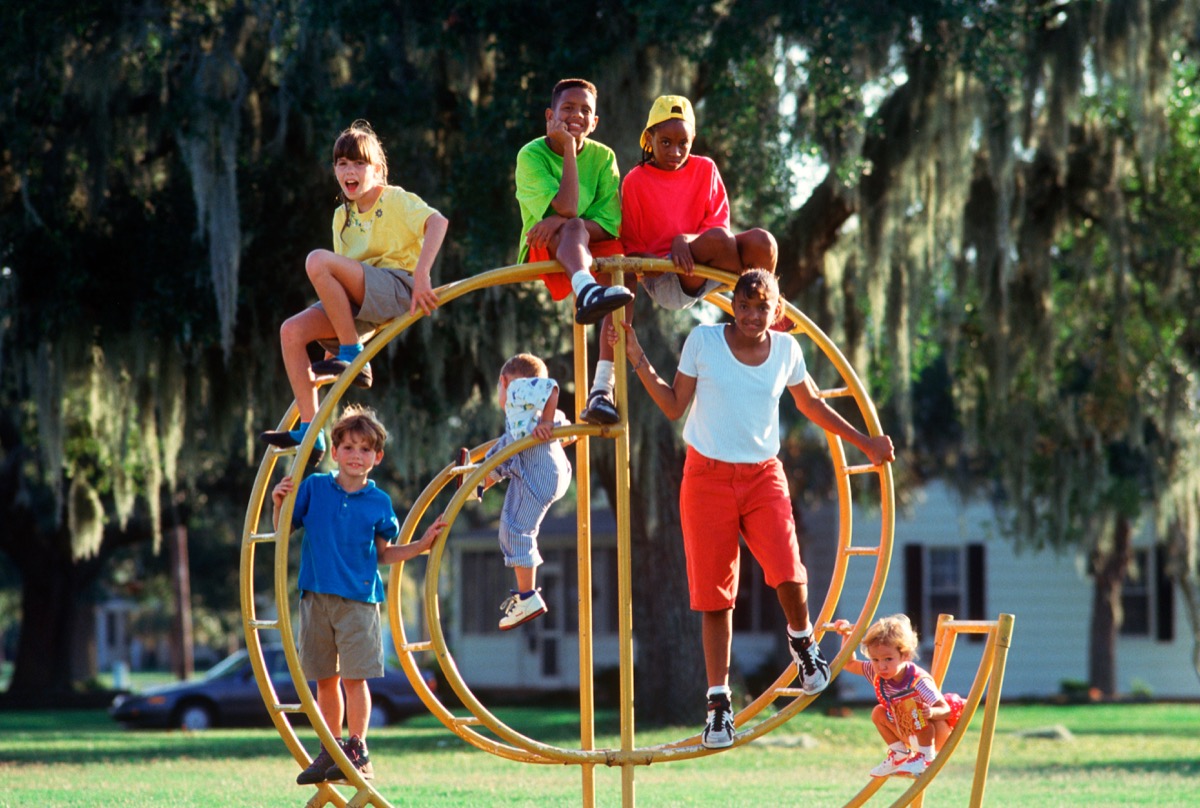 Kids Alone at the park in the 1990s