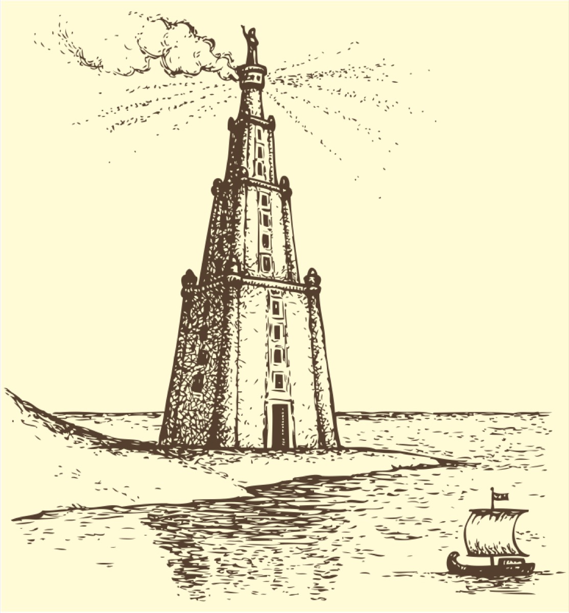 lighthouse of alexandria egypt tallest buildings