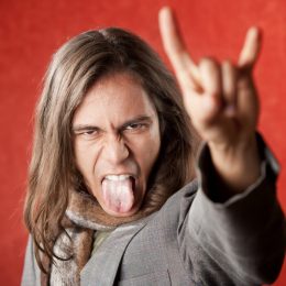 Man Rocking Out With a Soul Patch