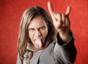 Man Rocking Out With a Soul Patch