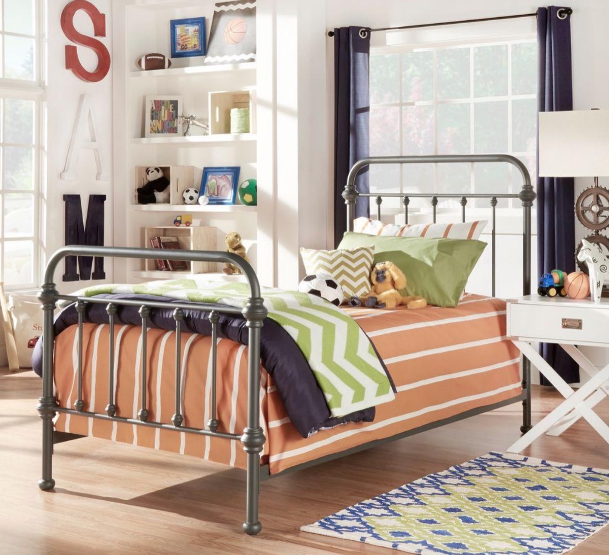 metal bed frame, old fashioned home items