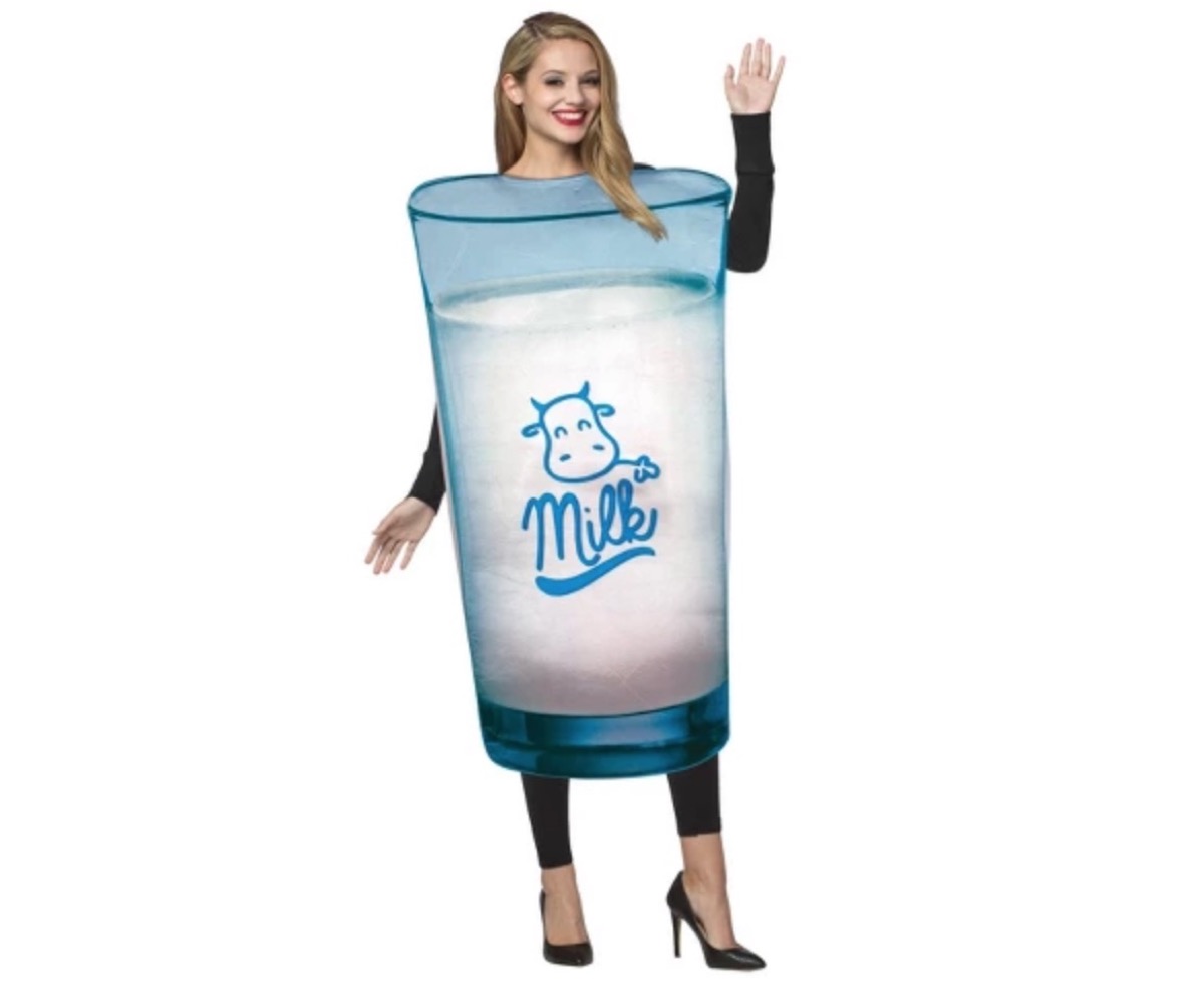 glass of milk costume, target halloween costumes