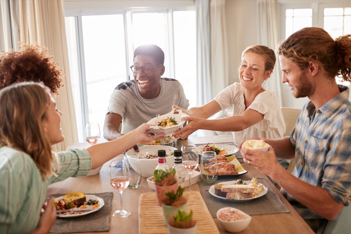 passing dishes at a meal old-fashioned manners