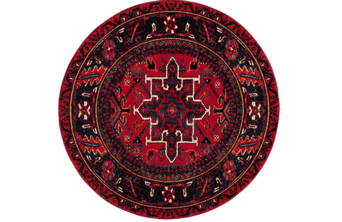 red round oriental rug 