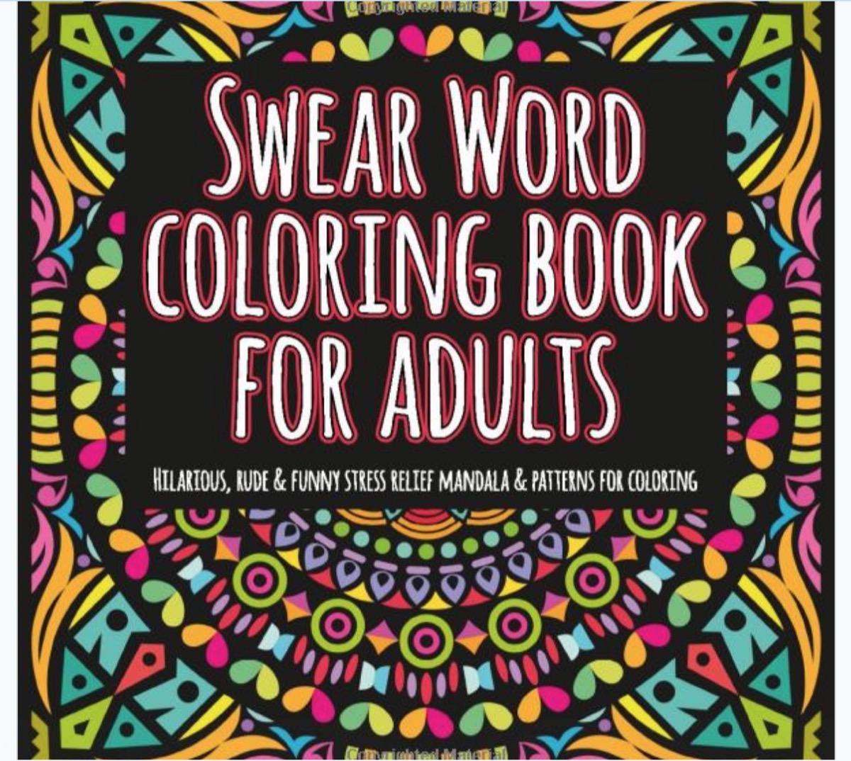 swear word coloring book, relaxation gifts