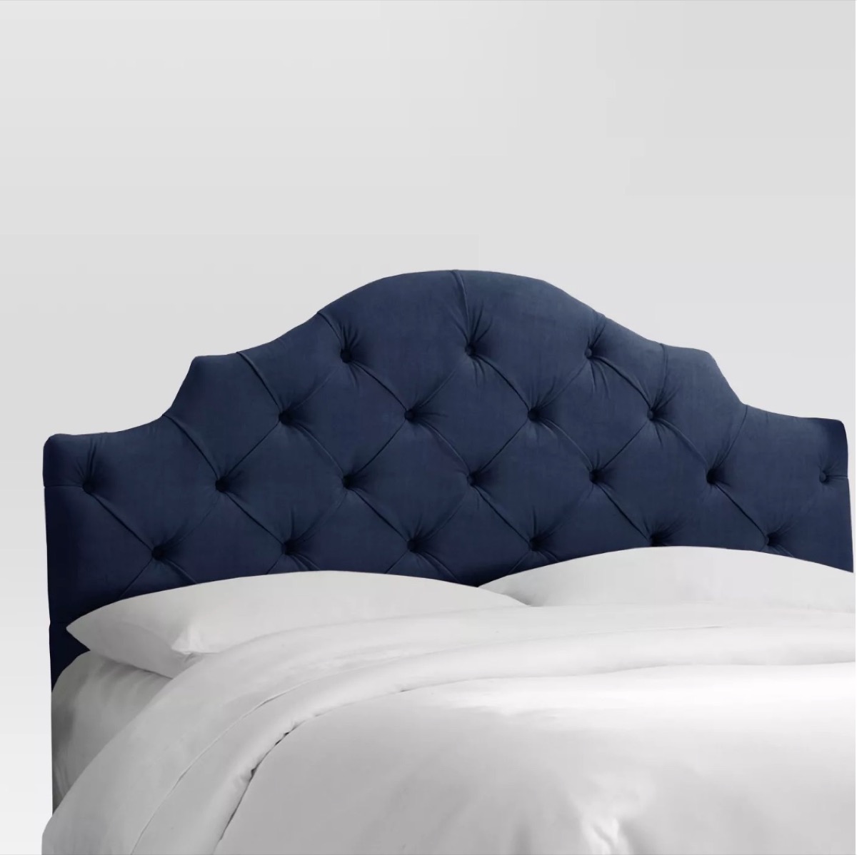blue tufted headboard, old fashioned home items