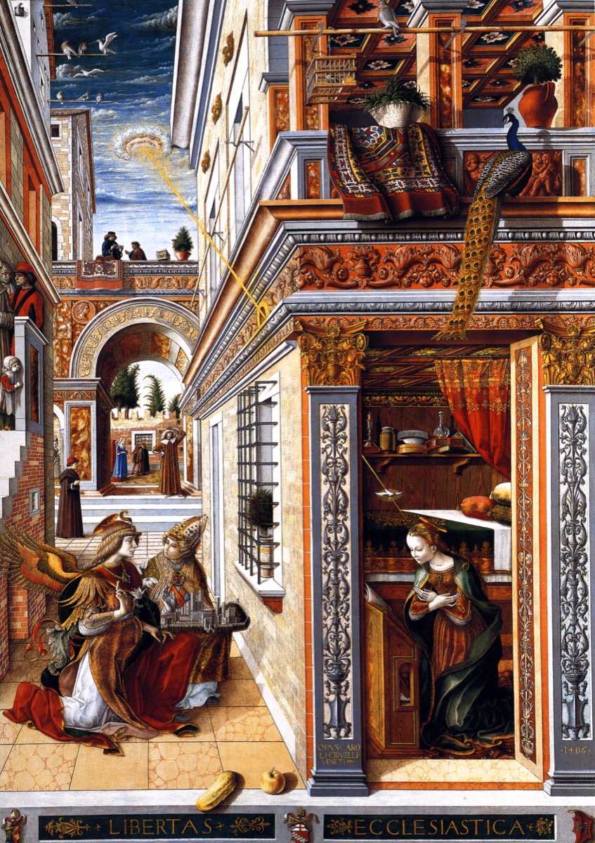 D99497 The Annunciation, with Saint Emidius 1486, Carlo Crivelli