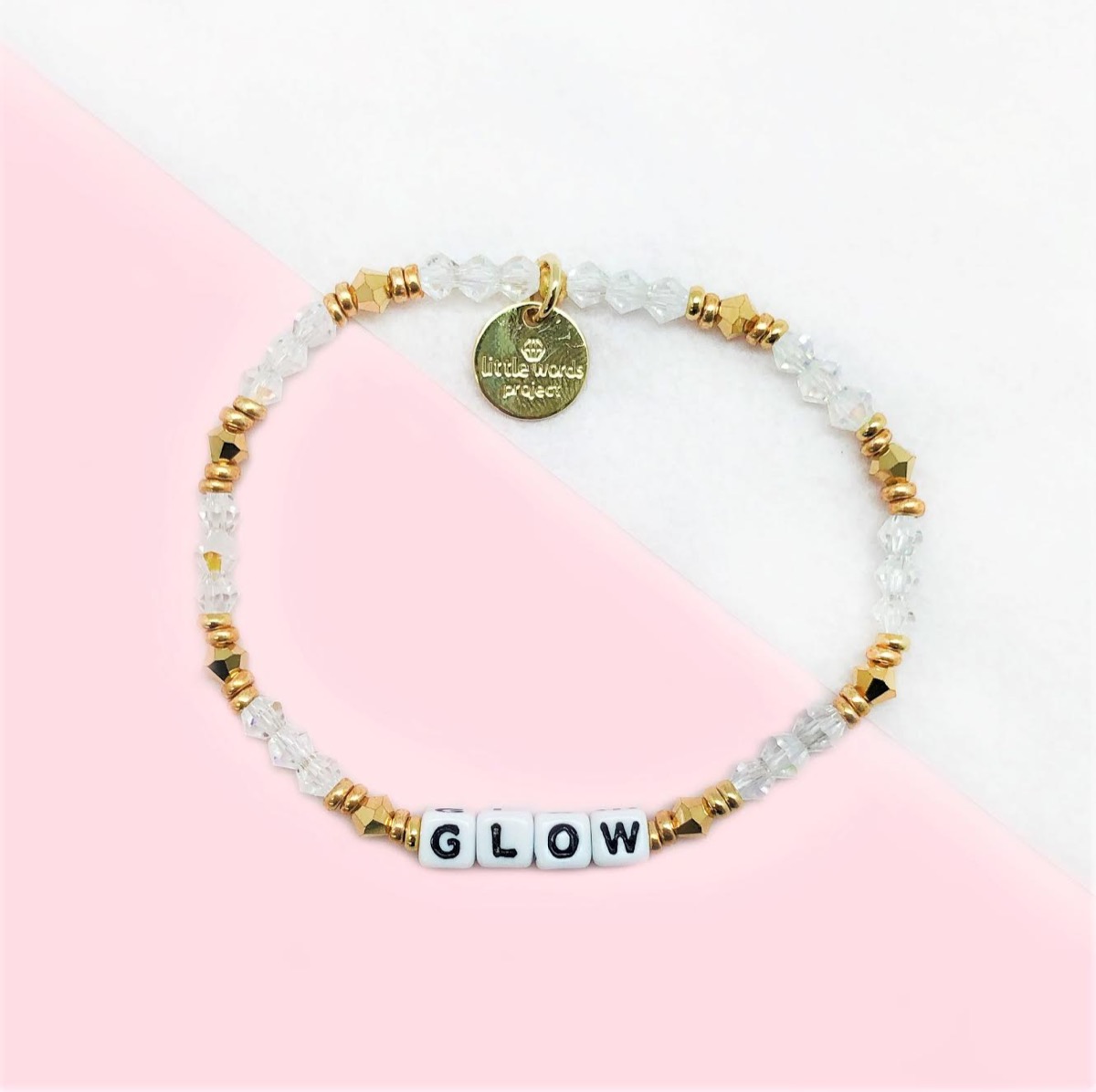 bracelet with the word glow on it
