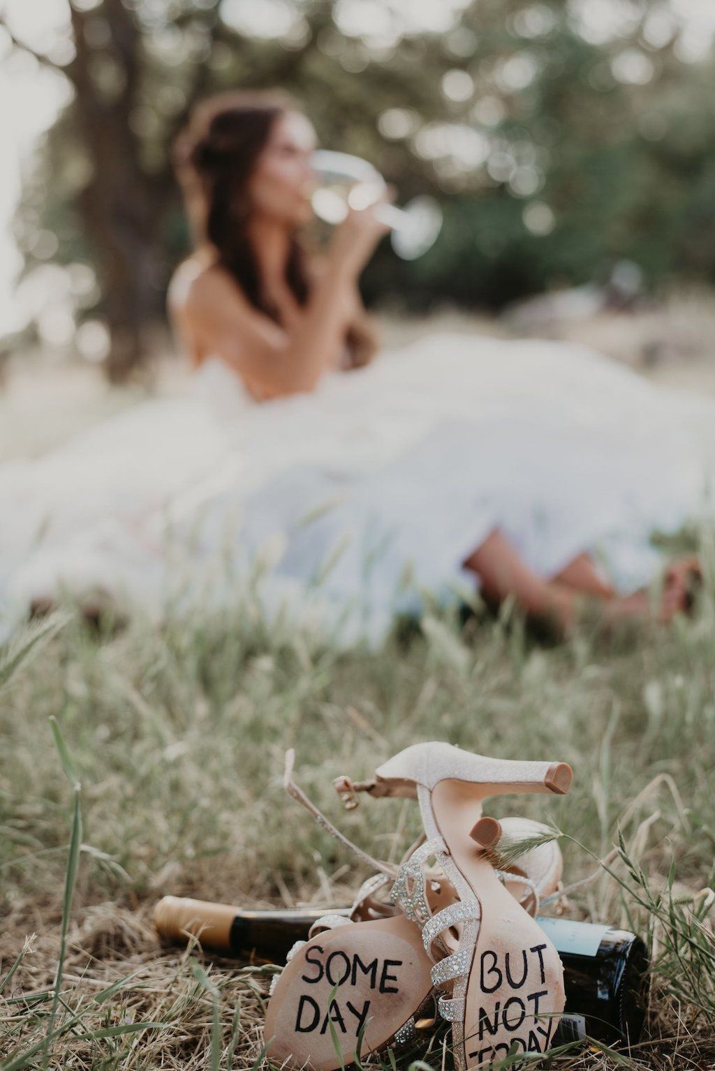 This Bride Did a Stunning Solo Photo Shoot on the Day of Her