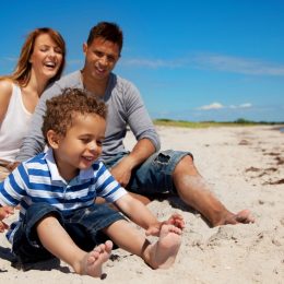Biracial Family on Beach, things Floridians are tired of hearing