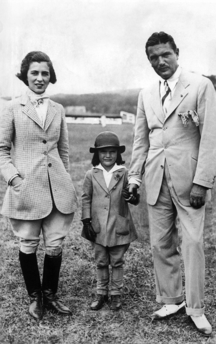 Jacqueline Kennedy, with her parents, Janet and John V. Bouvier. They are at the Annual Horse Show of the Riding and Hunt Club