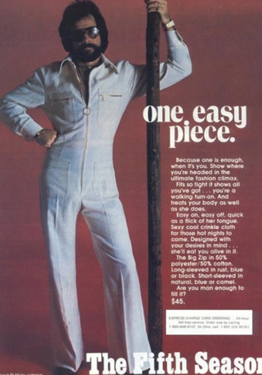 Male Jumpsuit ad 1970s