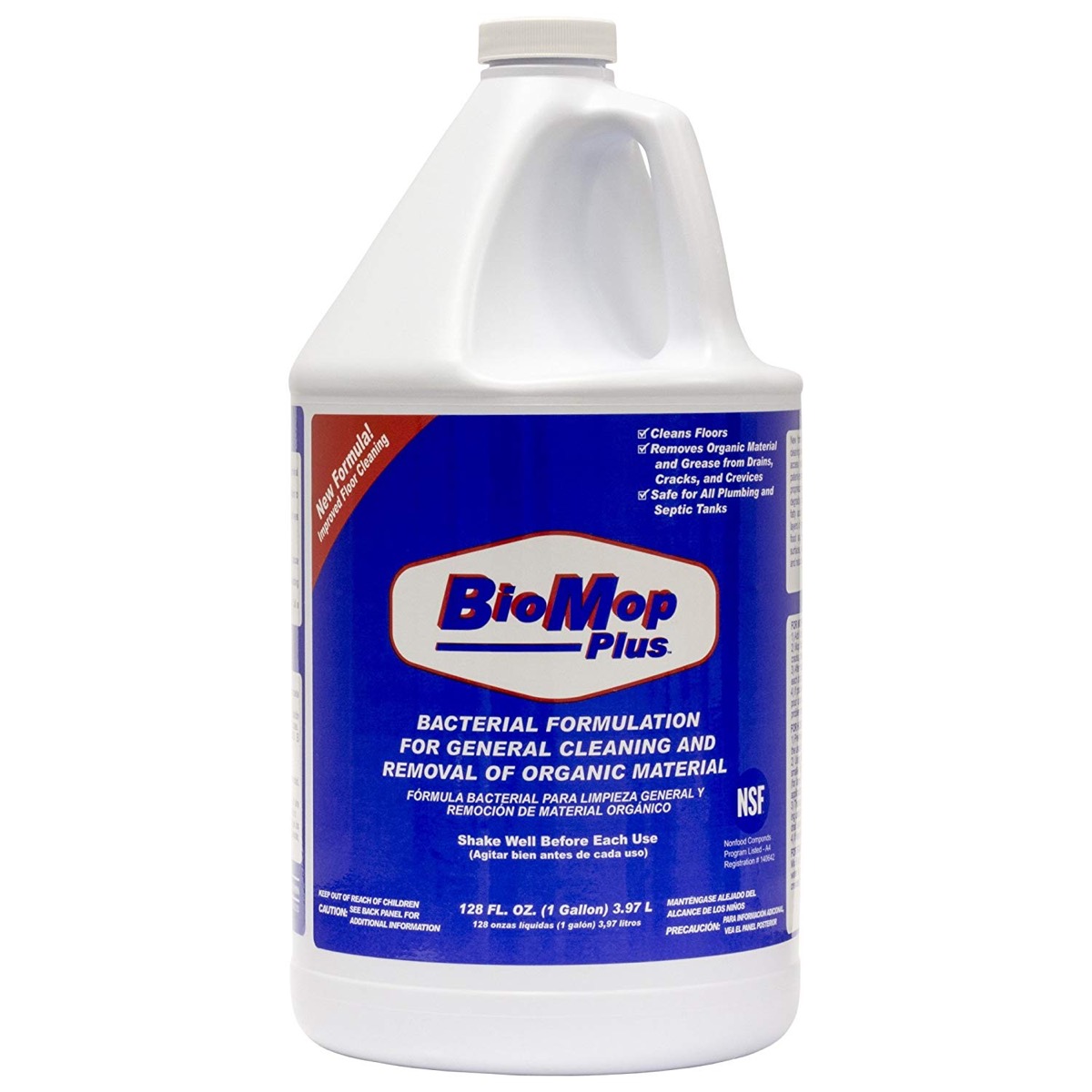 bottle of biomop plus cleaner, essential home supplies