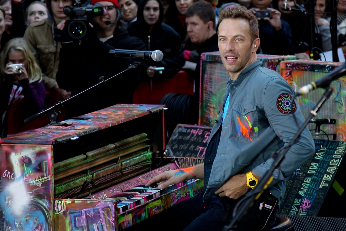 coldplay performing on stage, bands streaming