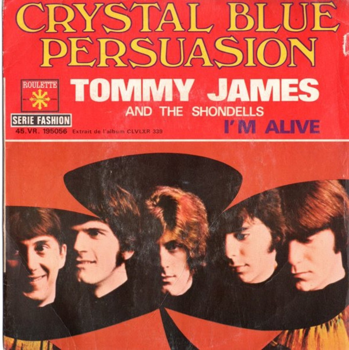 crystal blue persuasion single cover by tommy james, 