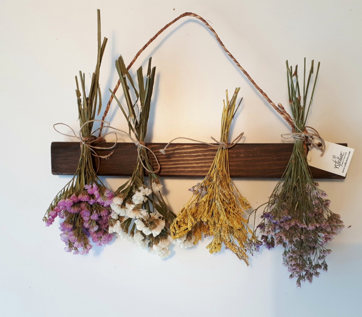 dried flowers hanging upside down, fall decorating tips