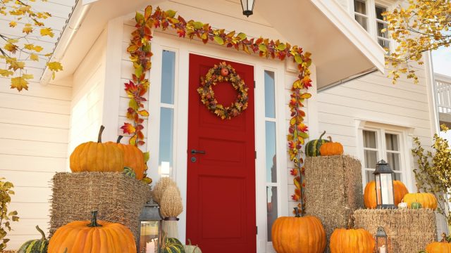 Sophisticated Autumn Outdoor Door Mat 18 x 30
