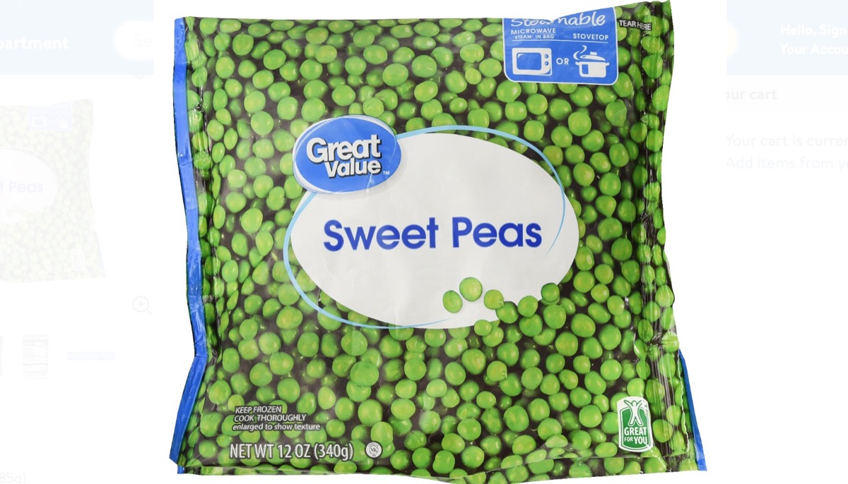 bag of frozen peas, essential home supplies