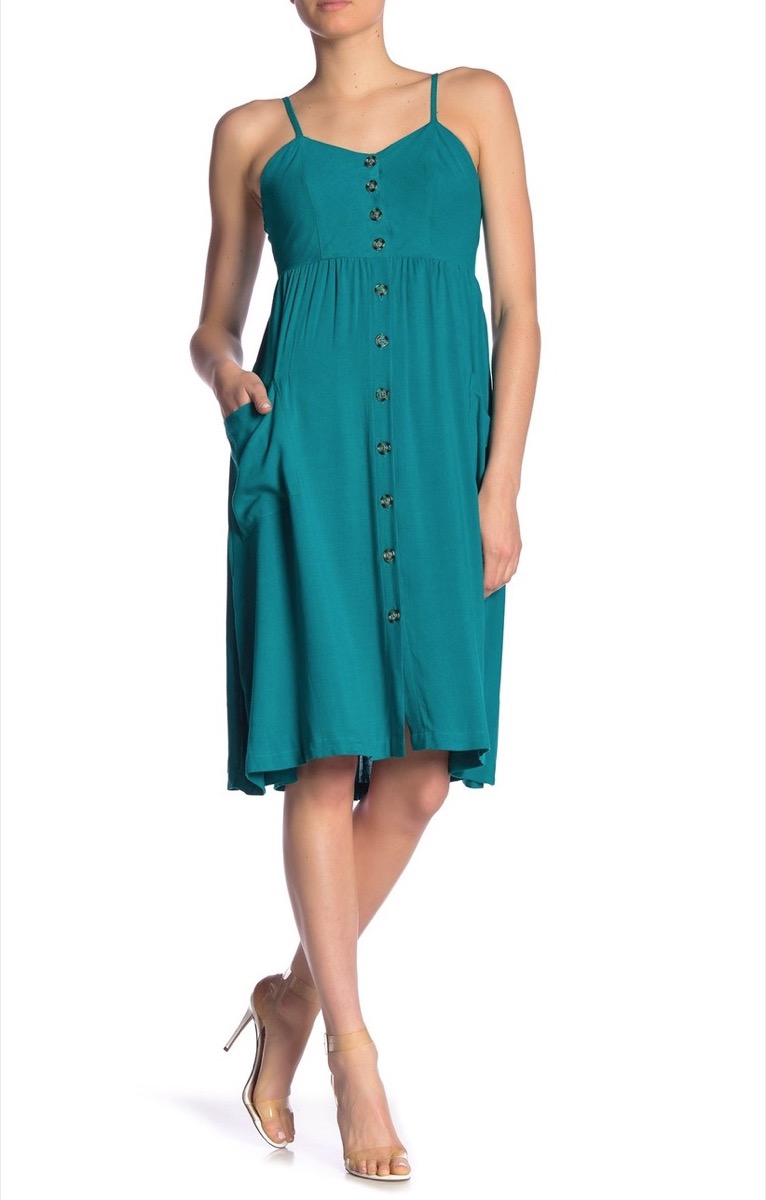 sleeveless green dress, end of summer sales 2019