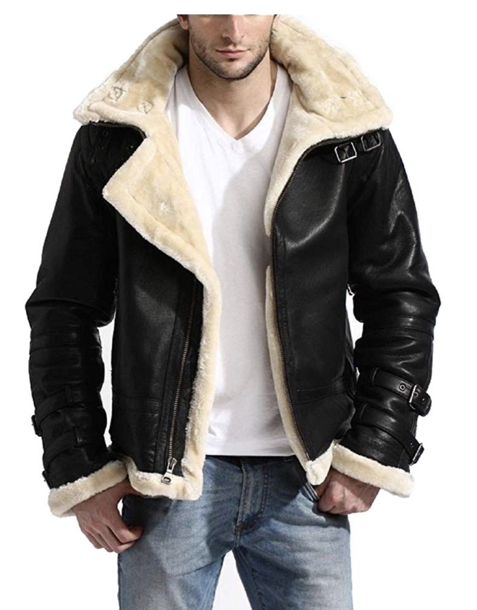 shearling bomber jackets, winter coats for men