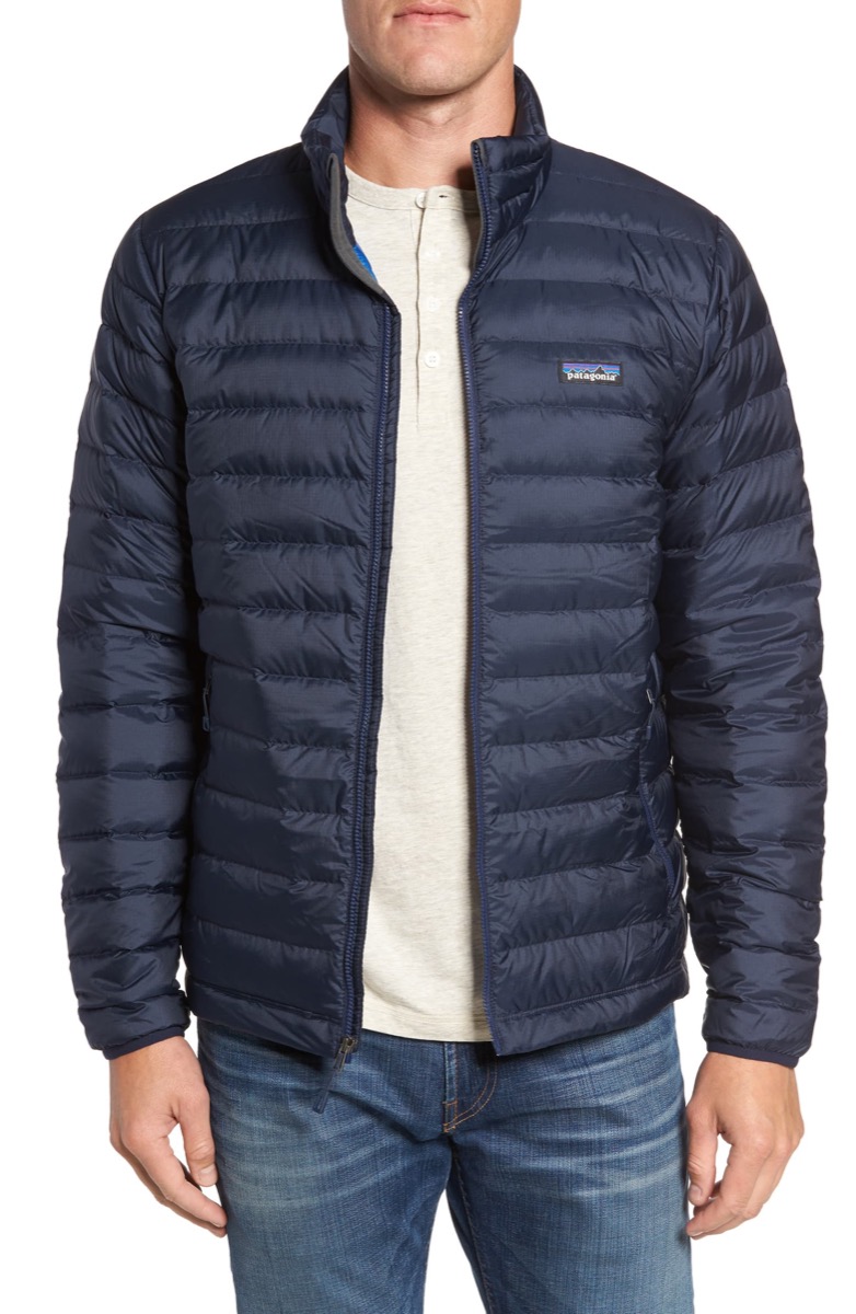 man in blue jacket and jeans, winter coats for men