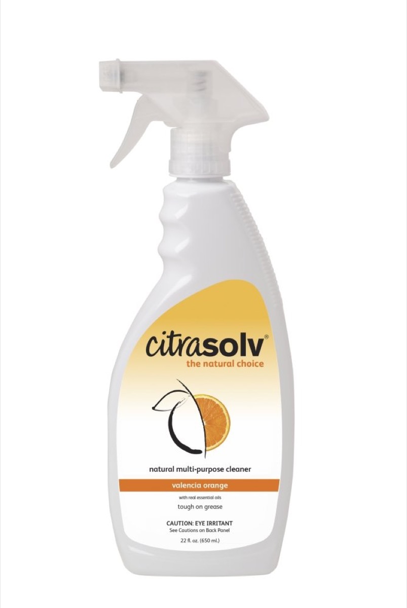 clear bottle of citrasolv cleanser, earth friendly cleaning products