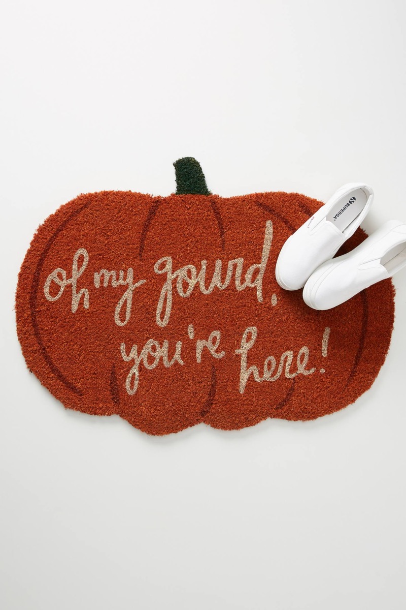 gourd doormat, fall home decor
