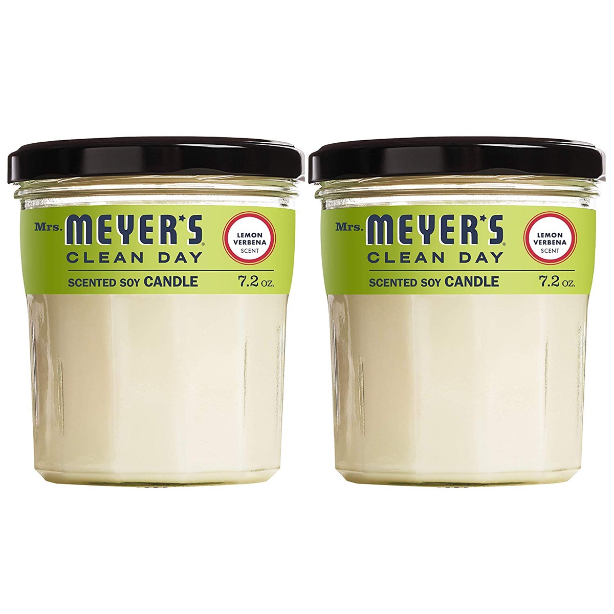 two mrs meyer's clean day candles, essential home supplies