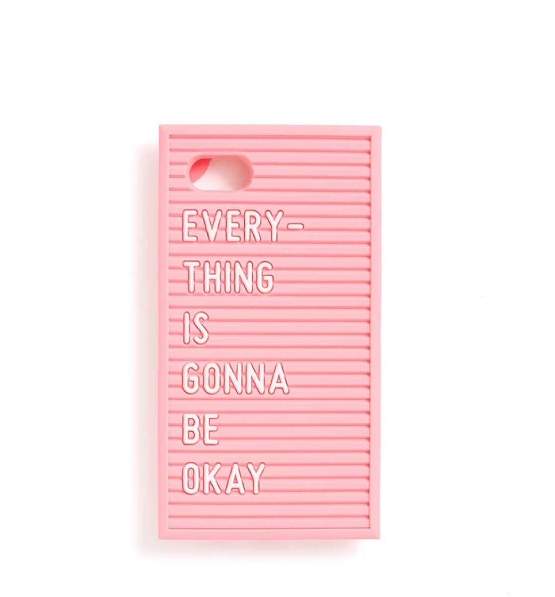 pink cell phone case with white lettering, end of summer sales 2019