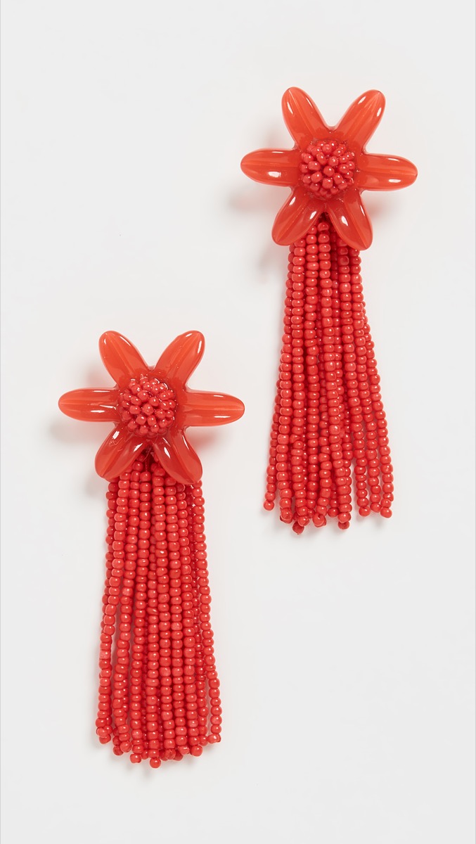 red beaded earrings, end of summer sales 2019