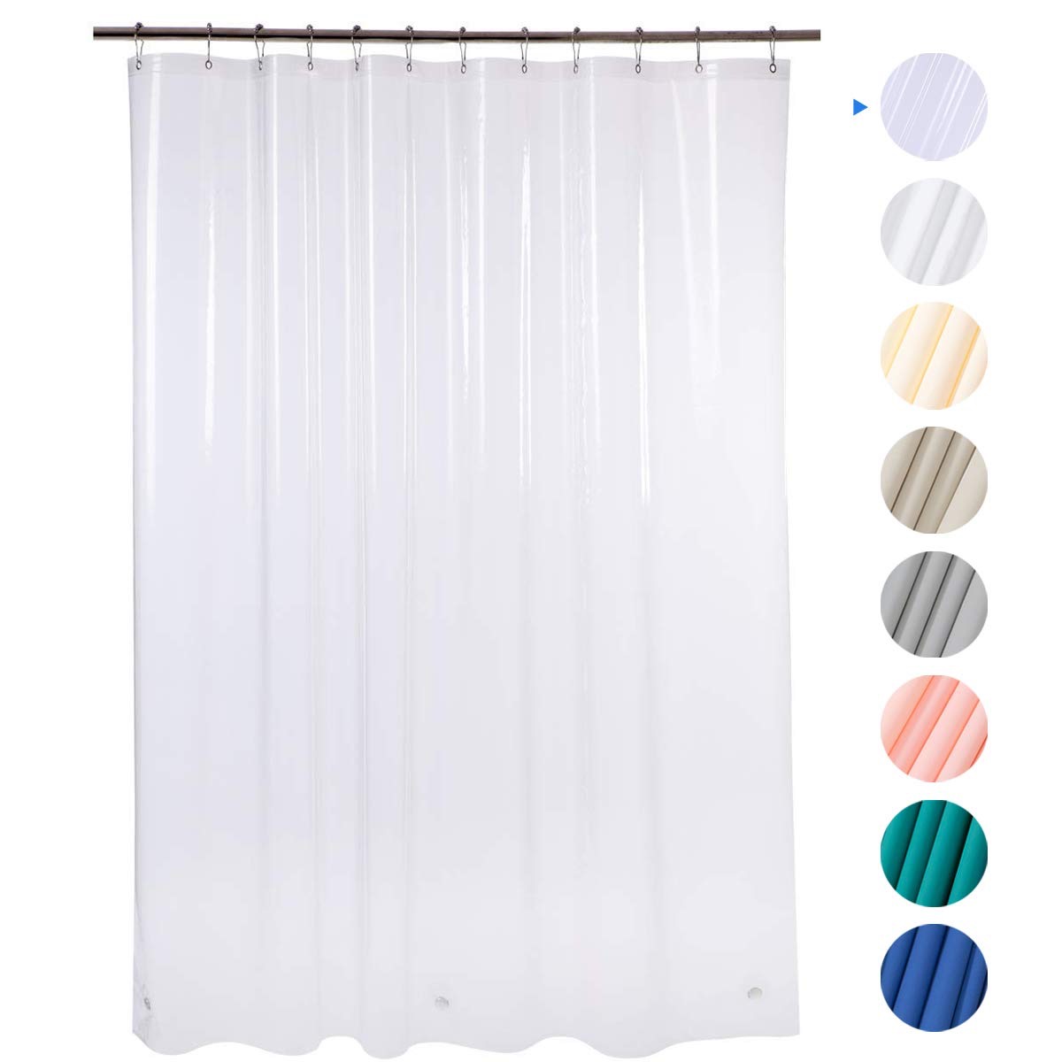 clear shower curtain, essential home supplies