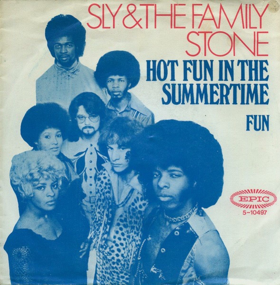 sly and the family stone hot fun in the summertime single cover, top 50 songs 1969