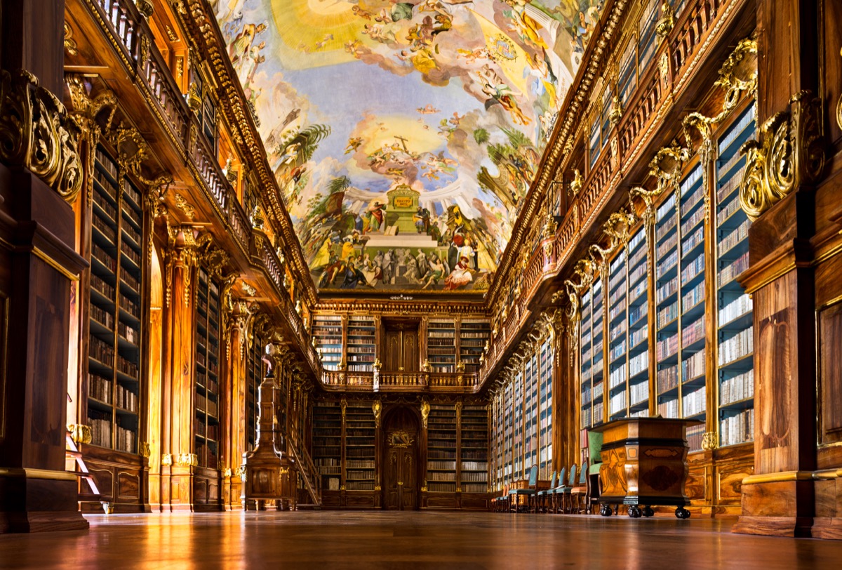 strahov library monastery in prague czech republic