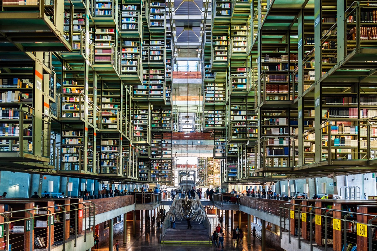 vasconcelos library in mexico city, mexico, beautiful libraries