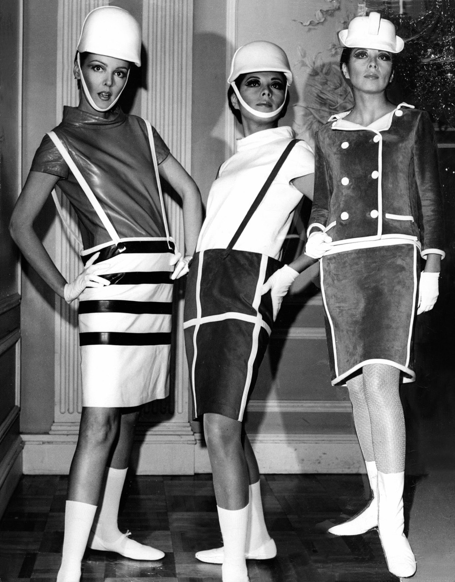 women wearing space age fashion designed by Andre Courreges