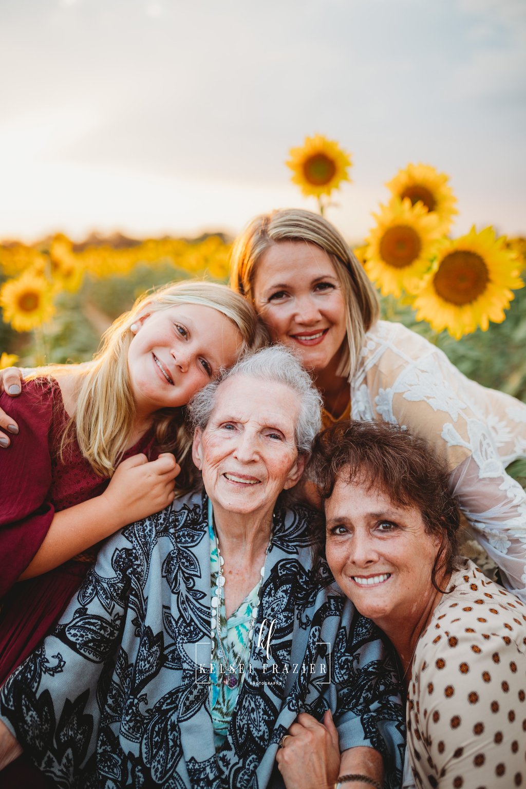 Family portraits, four generations of family