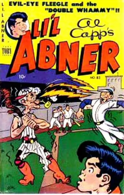 Lil Abner Comic Strip cover featuring baseball game