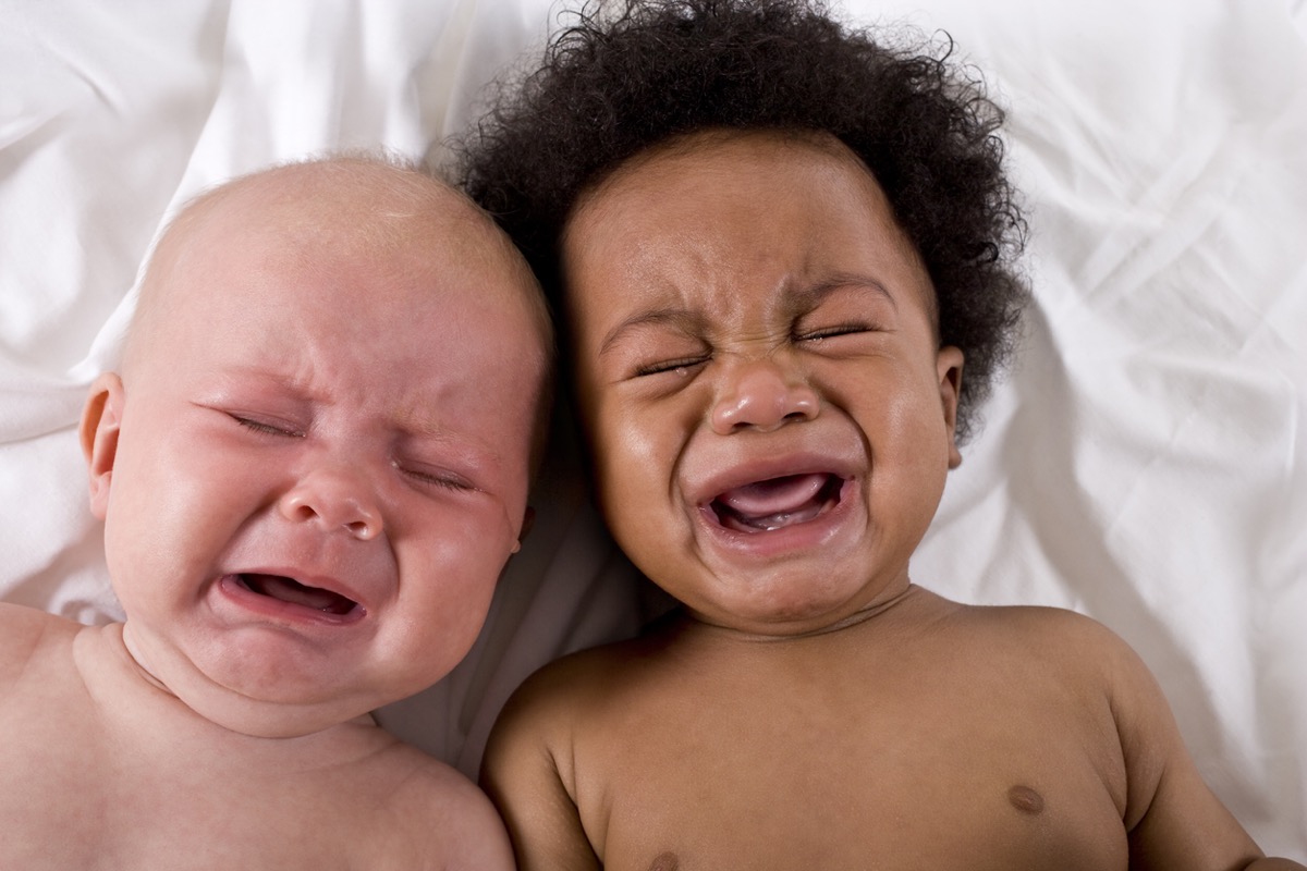 Two babies crying