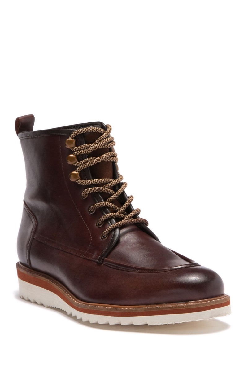 brown lace up leather boots, men's winter boots