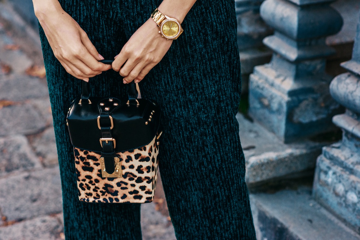 leopard print purse