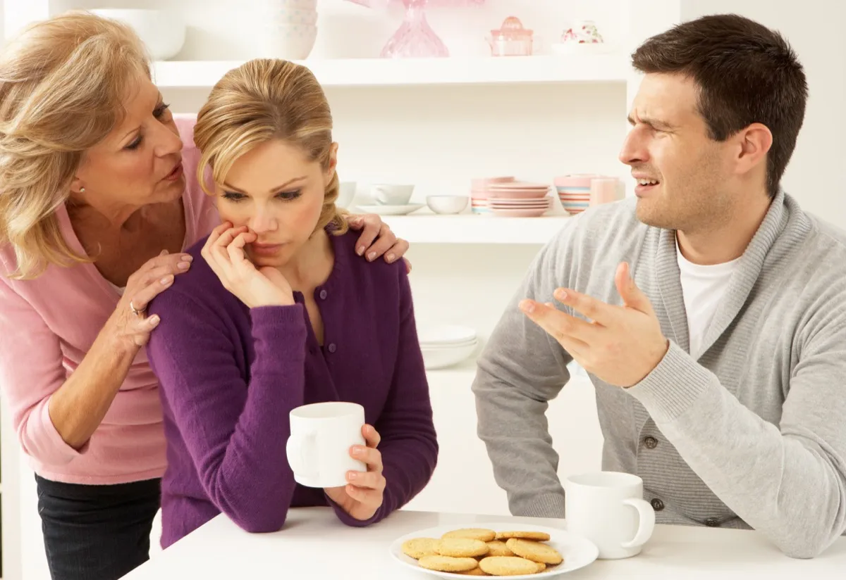 mother in law interfering with couple's argument